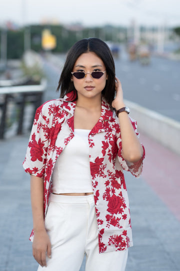 Rosé Breeze Cuban Shirt