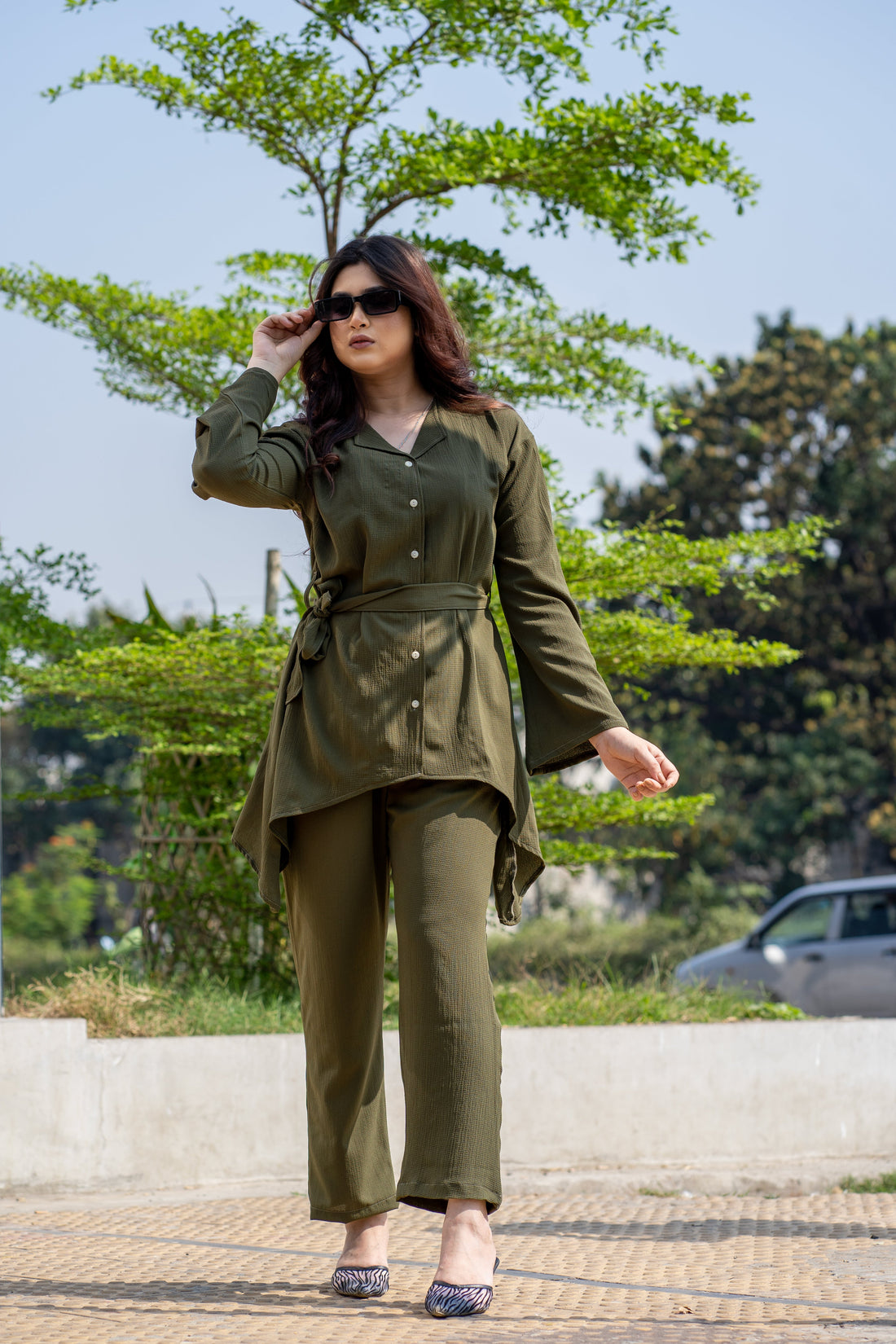 Olive Aura Co-Ord Set