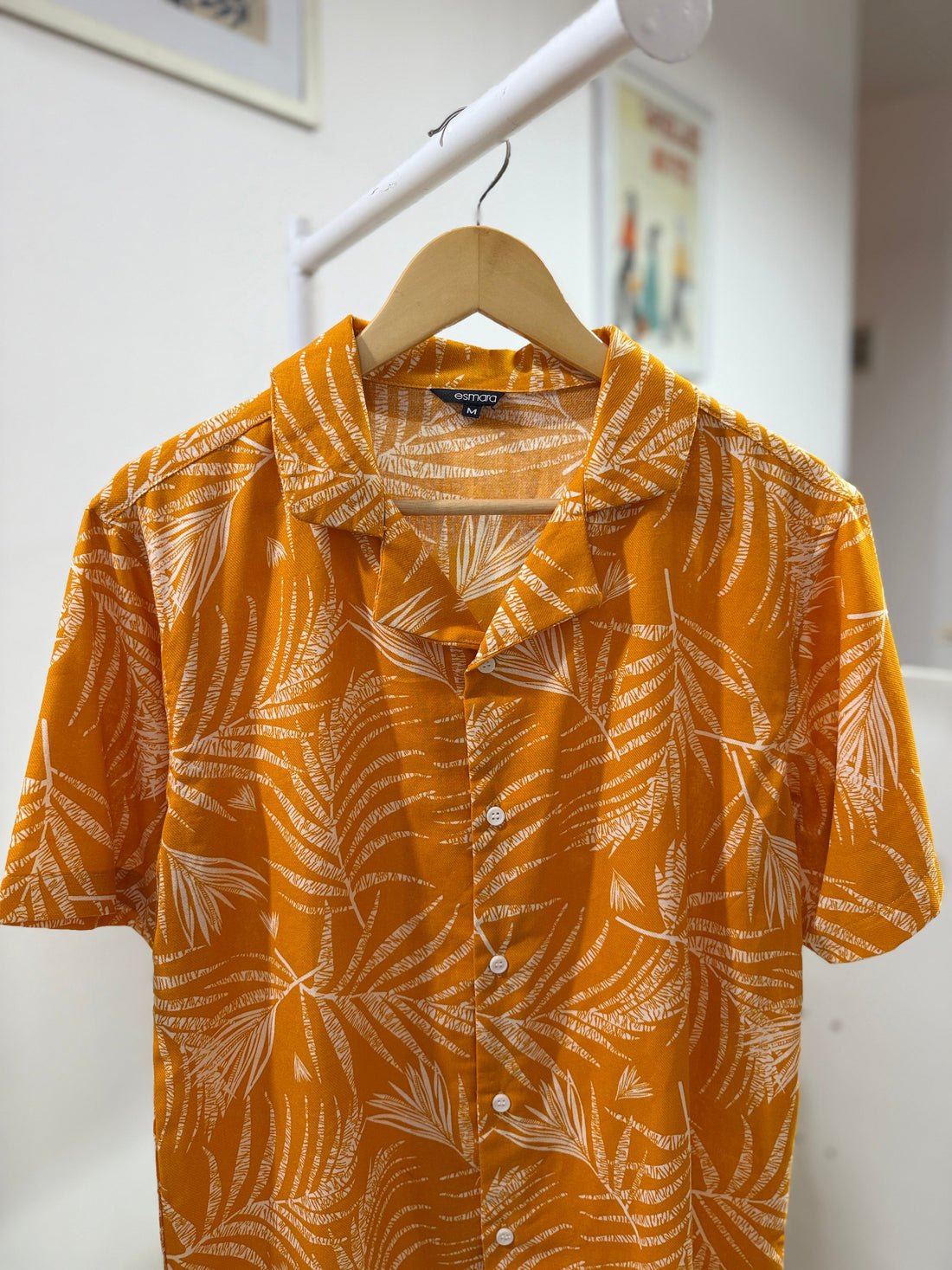 Tropic Ember Cuban Collar Shirt
