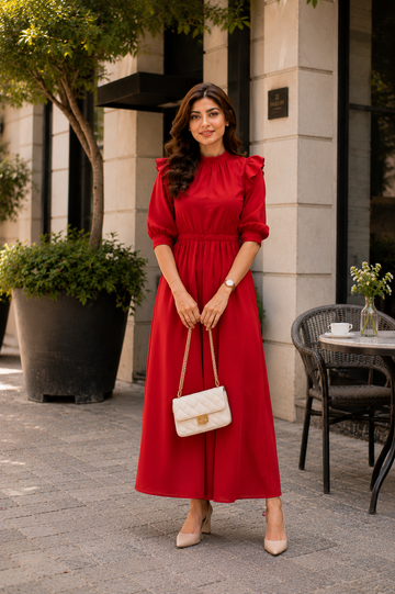 Women’s Red Flowy Dress