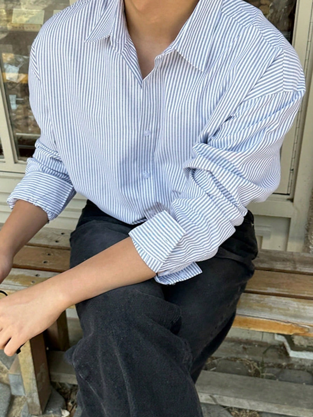 Men's Striped Casual Formal Shirt