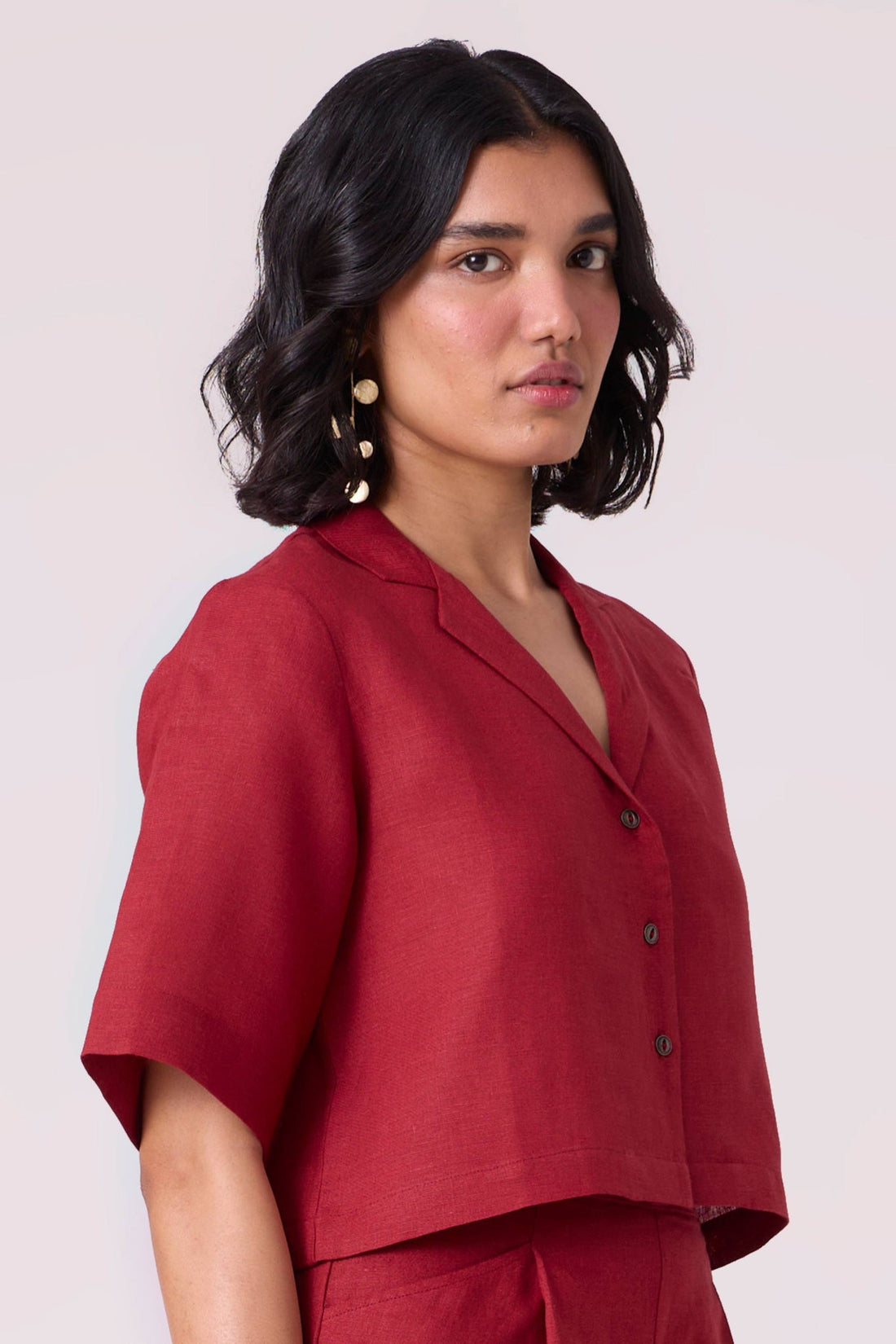 Modern Red Tailored Set