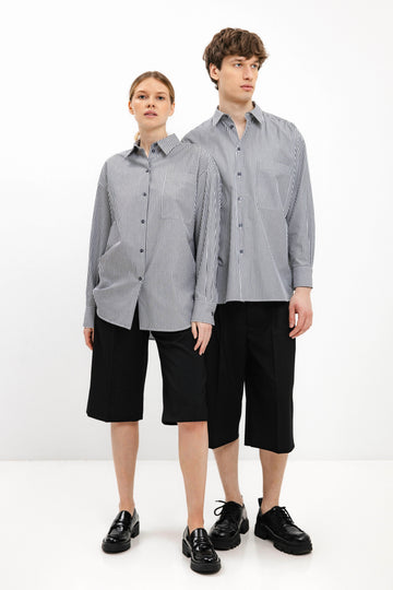 UNISEX LONG-SLEEVE STRIPED SHIRT